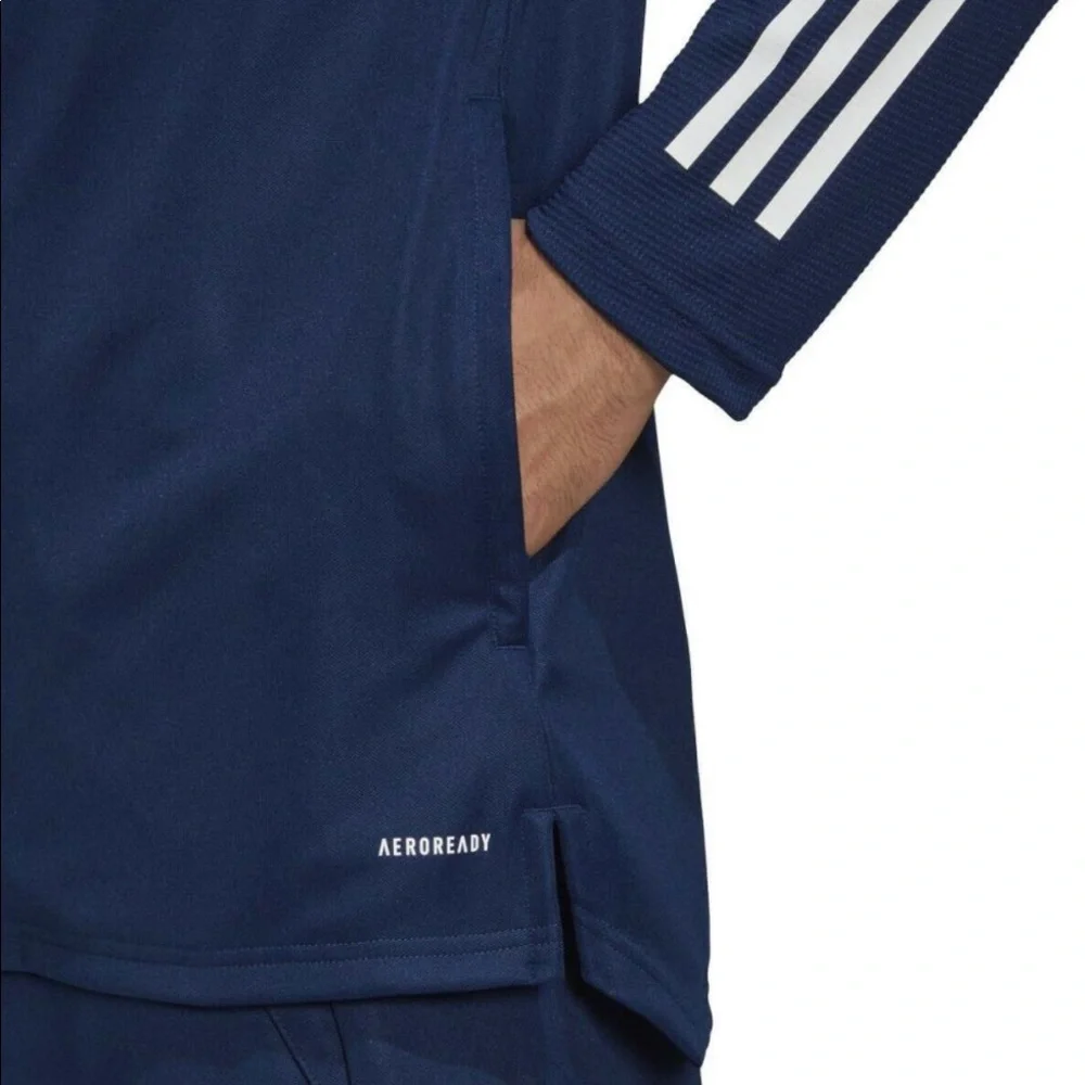Adidas FS7114 Men's Blue Condivo 20 Running Athletic Casual Top Jacket Size 2XL